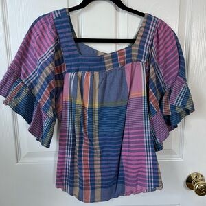XL plaid top